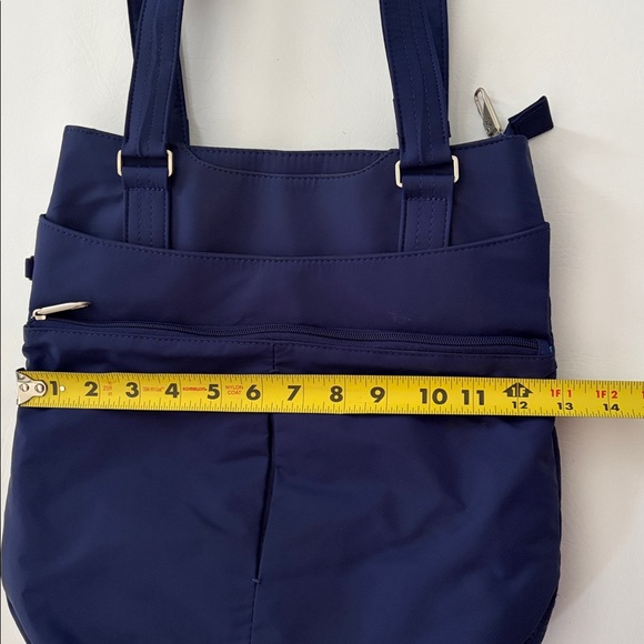 Travelon Bag Anti-Theft RFID blocking Tote Shoulder Bag Navy Blue - Picture 13 of 16